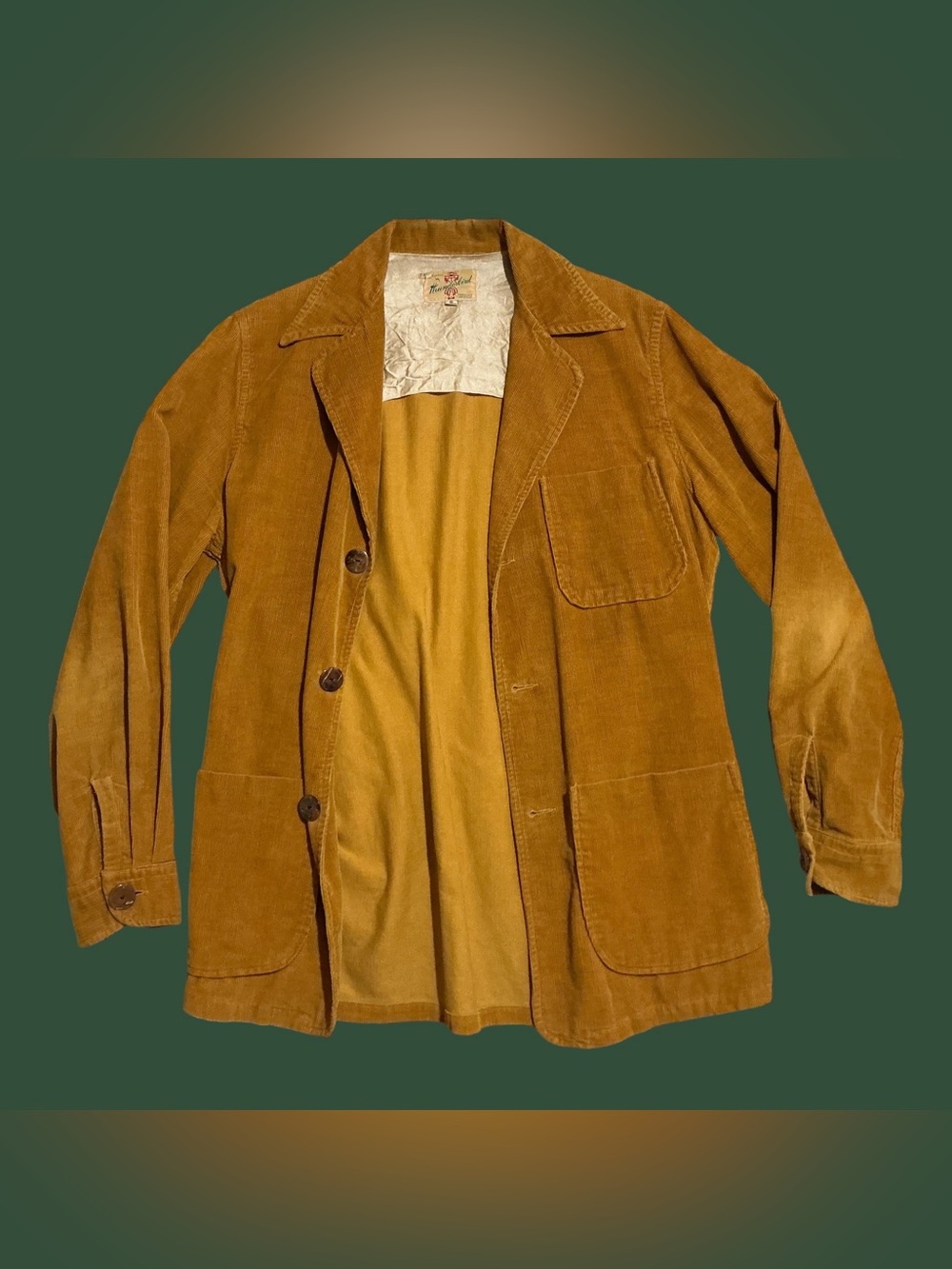 Vintage Thunderbird Golden Brown Corduroy Western Shirt Unisex Prescott AZ